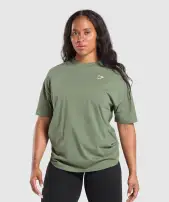 Adapt Camo Graphic Oversized Top(Force Green,XXS)