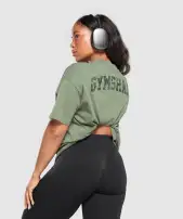 Adapt Camo Graphic Oversized Top(Force Green,XXS)