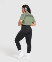 Adapt Camo Graphic Oversized Top(Force Green,XXS)