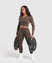 Adapt Camo Seamless Leggings(Deep Brown/ Soul Brown,XXS)