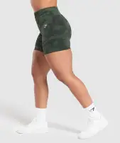Adapt Camo Seamless Shorts(Victory Green/ Force Green,XXS)