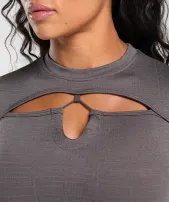 Adapt Monogram Seamless Ruched Crop Top(Greyed Purple/Brushed Grey,XXS)