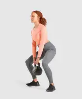 Adapt Marl Seamless Long Sleeve Crop Top(Orange,XS)