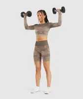 Adapt Ombre Seamless Shorts(Triangle | Penny Brown Print,XS)