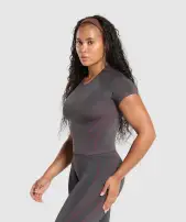 Apex Contrast T-Shirt(Asphalt Grey/Build Pink,XXS)