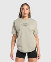 Ath Dept Oversized T-Shirt(Chalk Green,XXS)