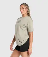 Ath Dept Oversized T-Shirt(Chalk Green,XXS)
