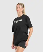 Collegiate Lifestyle Oversized T-Shirt(Black,XXS)