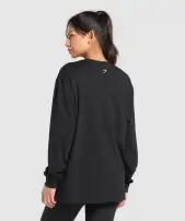 Collegiate Lifestyle Long Sleeve Top(Black,XXS)