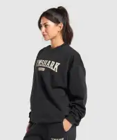 Collegiate Lifestyle Oversized Sweatshirt(Black,XXS)
