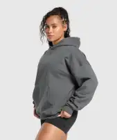 Back Gains Graphic Hoodie(Graphite Grey,XXS)