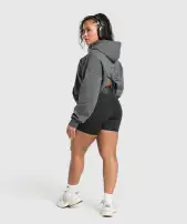 Back Gains Graphic Hoodie(Graphite Grey,XXS)