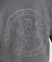 Back Gains Graphic Oversized Tee(Graphite Grey,XXS)