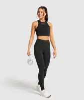 Block Crop Tank(Black,XXS)