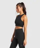 Block Crop Tank(Black,XXS)