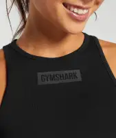 Block Crop Tank(Black,XXS)