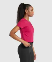 Block Crop Top(Build Pink,XXS)