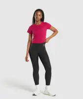 Block Crop Top(Build Pink,XXS)
