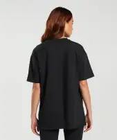 Block Oversized T-Shirt(Black,XXS)