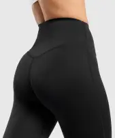 Bonded Waistband Leggings(Black,XXS)