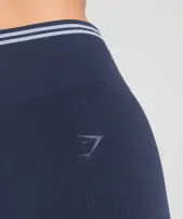 Contrast Seamless Leggings(Heavy Blue,XXS)
