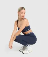 Contrast Seamless Leggings(Heavy Blue,XXS)