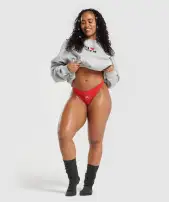 Cotton Graphic Thong(Jamz Red,XXS)