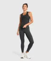 Elevate Tank With Shelf(Black,XXS)