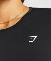Everyday Seamless Crop Top(Black,XXS)
