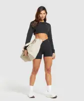 Everyday Seamless Long Sleeve Top(Black,XXS)