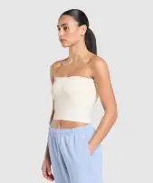 Everyday Seamless Midi Tube Top(Soft White,XXS)