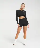 Everyday Seamless Shorts(Black,XXS)