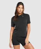 Everyday Seamless T-Shirt(Black,XXS)