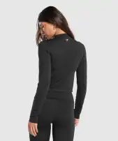 Everyday Seamless Zip Tracktop(Black,XXS)