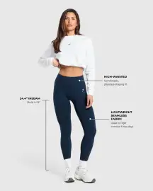 Everyday Seamless Leggings(Blue,XXS)
