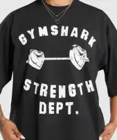 Barbell Hearts Oversized T-Shirt(Black,XXS)