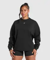 Barbell Hearts Oversized Sweatshirt