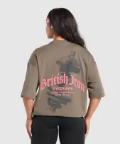 British Iron Heavyweight T-Shirt(Camo Brown,XXS)