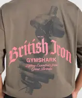 British Iron Heavyweight T-Shirt(Camo Brown,XXS)