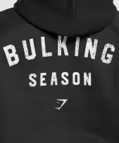 Bulking Season Brushed Hoodie(Black,XXS)
