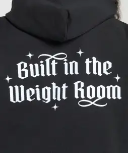 Built In The Weight Room Hoodie(Black,XXS)