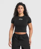 Built In The Weight Room Baby Tee(Black,XXS)