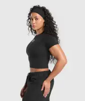 Built In The Weight Room Baby Tee(Black,XXS)