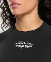 Built In The Weight Room Baby Tee(Black,XXS)