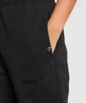 Embroidered Logo Oversized Joggers(Black,XXS)