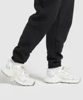 Embroidered Logo Oversized Joggers(Black,XXS)