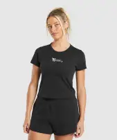 Fairy Pre Workout Baby Tee(Black,XXS)