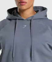 Gym Bunny Oversized Hoodie(Iron Blue,XXS)