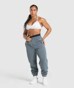 Gym Bunny Oversized Joggers(Iron Blue,XXS)