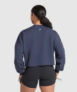 Kettlebell Cutie Cropped Sweatshirt(Heavy Blue,XXS)